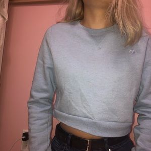 CROPPED CHAMPION SWEATER AND SRUNCHIE